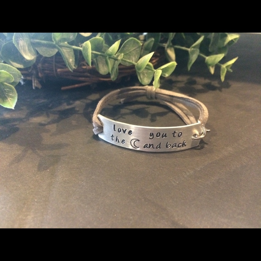 Hand stamped boutique bracelet
